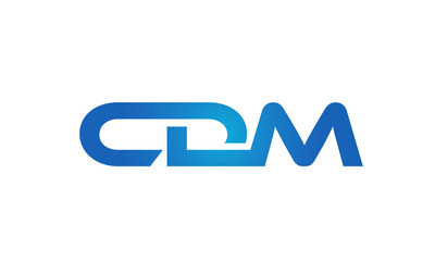 Connected CDM Letters logo Design Linked Chain logo Concept