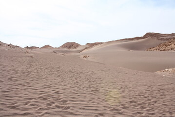 Fototapeta na wymiar Moon valley of Atacama desert 