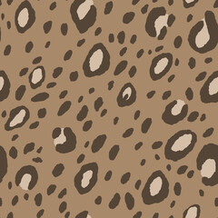 Abstract modern leopard seamless pattern. Animals trendy background. Beige decorative vector stock illustration for print, card, postcard, fabric, textile. Modern ornament of stylized skin