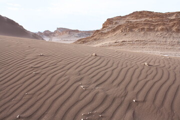 Moon valley of Atacama desert	