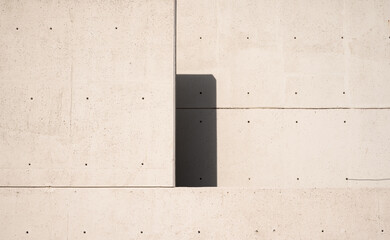 Shade generated by geometrical concrete blocks