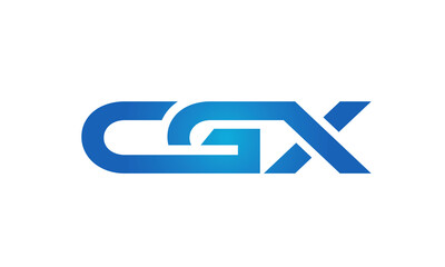 Connected CGX Letters logo Design Linked Chain logo Concept