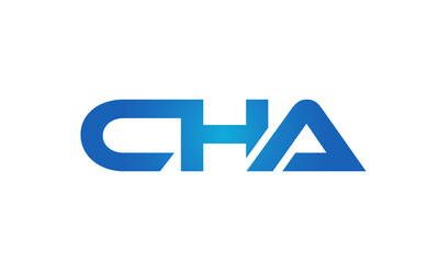 Connected CHA Letters logo Design Linked Chain logo Concept