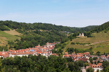 Fototapeta na wymiar The Ruin of Lichteneck Castle in Ingelfingen, Hohenlohe, Baden-Württemberg, Germany
