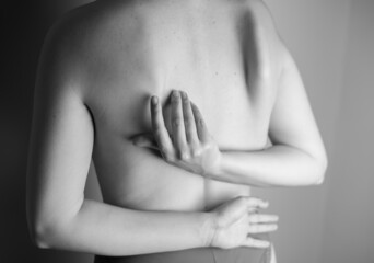 beautiful woman, body parts neck clavicle