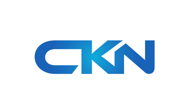Connected CKN Letters logo Design Linked Chain logo Concept