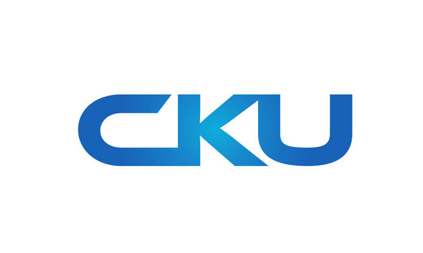 Connected CKU Letters logo Design Linked Chain logo Concept	