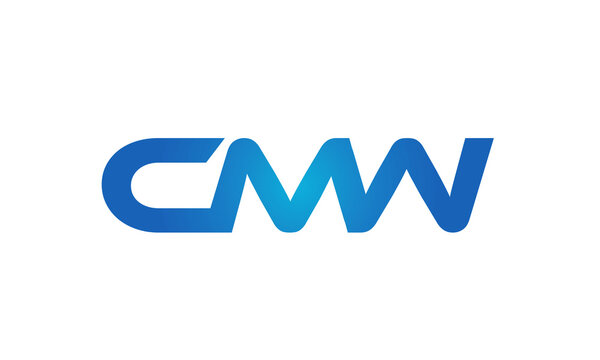 Connected CMW Letters logo Design Linked Chain logo Concept	