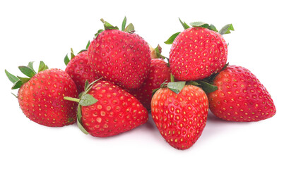 Strawberries isolated on white background