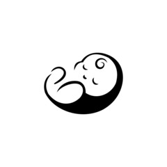 baby silhouette logo vector illustration