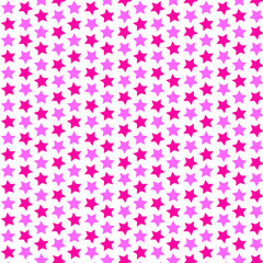 Pink stars Seamless pattern on white background, vector illustration. Cute trendy pink stars pattern Vector  illustration. Ideal for print, wallpaper, fabric, fashion, web or Wrapping paper.
