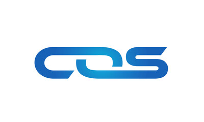 Connected COS Letters logo Design Linked Chain logo Concept	