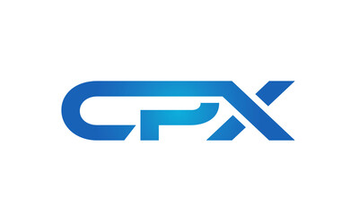 Connected CPX Letters logo Design Linked Chain logo Concept	