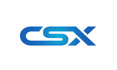 Connected CSX Letters logo Design Linked Chain logo Concept	