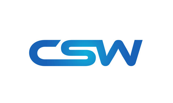 Connected CSW Letters logo Design Linked Chain logo Concept	