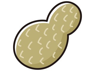 落花生のキャラクターのイラスト