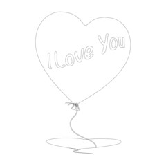 Heart shaped bladder coloring page