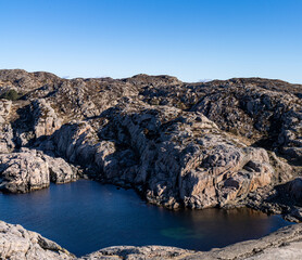 Fototapeta na wymiar Lindesnes, Norway's southernmost point, the North Sea