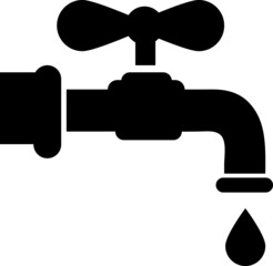 Water tab icon in trendy flat style isolated on white background. Symbol for your web site design, logo, app.eps