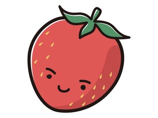 イチゴのキャラクターのイラスト