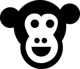 Monkey vector icon. Vector illustration Monkey Face, on a white background..eps
