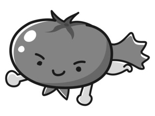 トマトのキャラクターのイラスト