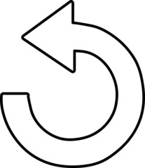 Undo Icon. Back or Return Illustration As A Simple Vector line art.eps