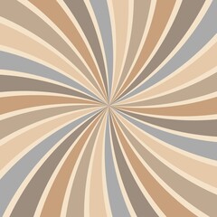 Fototapeta premium Sunburst vector background abstract summer retro pattern curved stripes spiral twirl for fabric, texture, textile and wallpaper illustration for digital paper and print materials.