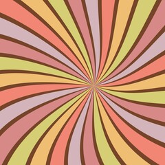 Sunburst vector background abstract summer retro pattern curved stripes spiral twirl for fabric, texture, textile and wallpaper illustration for digital paper and print materials.