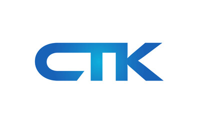 Connected CTK Letters logo Design Linked Chain logo Concept	