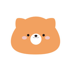 かわいいネコの顔アイコン　イラスト素材