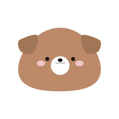 かわいいイヌの顔アイコン　イラスト素材
