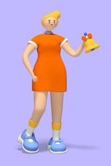 Beginning of the school year - realistic colorful 3d illustration