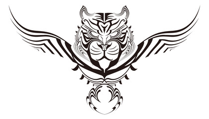 line art    Tiger    emblem