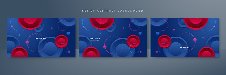 Fototapeta premium Abstract blue red banner geometric shapes light silver technology background vector. Modern diagonal presentation background.