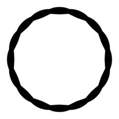 geometric round frame
