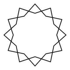 geometric round frame
