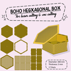 boho hegxagonal box