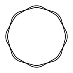 geometric round frame
