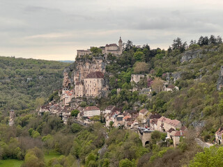 Fototapeta na wymiar Beautiful village of Rocamadour in Lot department, southwest France