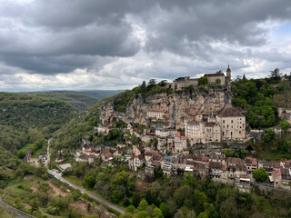 Obraz premium Beautiful village of Rocamadour in Lot department, southwest France