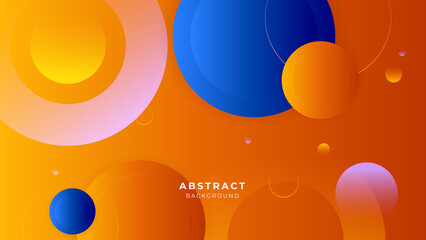 Modern blue orange banner geometric shapes corporate abstract technology background. Vector abstract graphic design banner pattern presentation background web template.