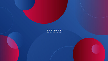 blue red banner geometric shapes abstract modern technology background design. Vector abstract graphic presentation design banner pattern background web template.