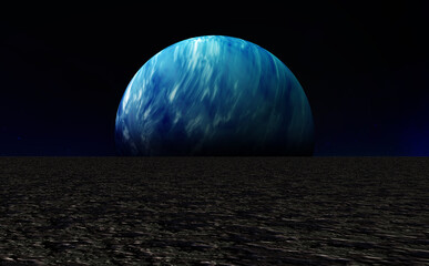Obraz na płótnie Canvas Planets from a satellite's point of view