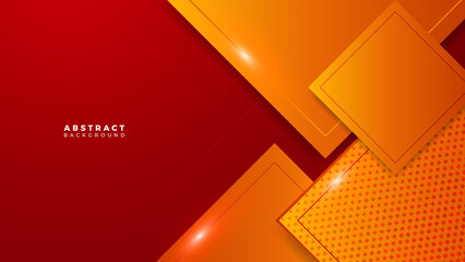 Dark red orange banner geometric shapes abstract background geometry shine and layer element vector for presentation design. Suit for business, corporate, institution, party, seminar, and talks.