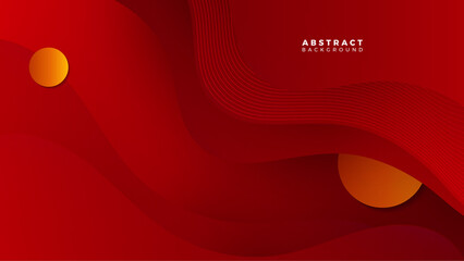 red orange banner geometric shapes abstract modern technology background design. Vector abstract graphic presentation design banner pattern background web template.