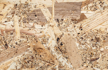 木片・木材・木の板・木くず・木目・OSB合板の背景テクスチャ素材