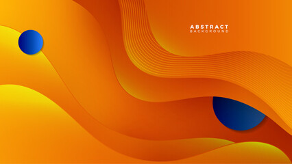 Abstract blue orange banner geometric shapes background. Vector abstract graphic design banner pattern presentation background web template.