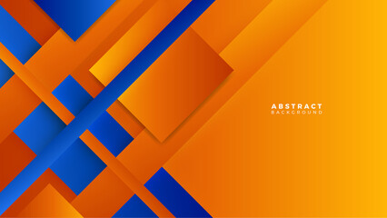 Abstract blue orange banner geometric shapes vector technology background, for design brochure, website, flyer. Geometric blue orange geometric shapes wallpaper for poster, presentation, landing page