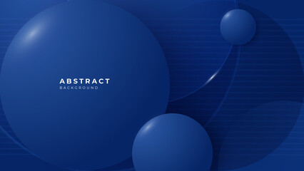 Blue abstract presentation background with circles